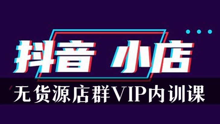 [第131讲]抖音小店无货源店群Vip内训课，月入10000+