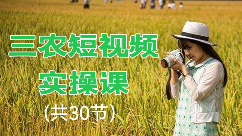 [第136讲]三农短视频实操课(30节)，三农老板打造个人IP，三农短视频翻拍模板