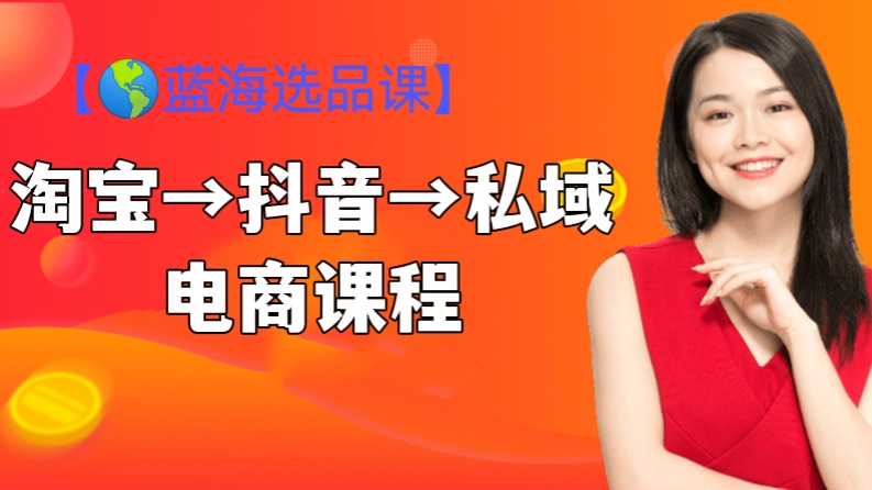 [第312讲]【价值1998元的🌎蓝海选品课】淘宝→抖音→私域电商课程