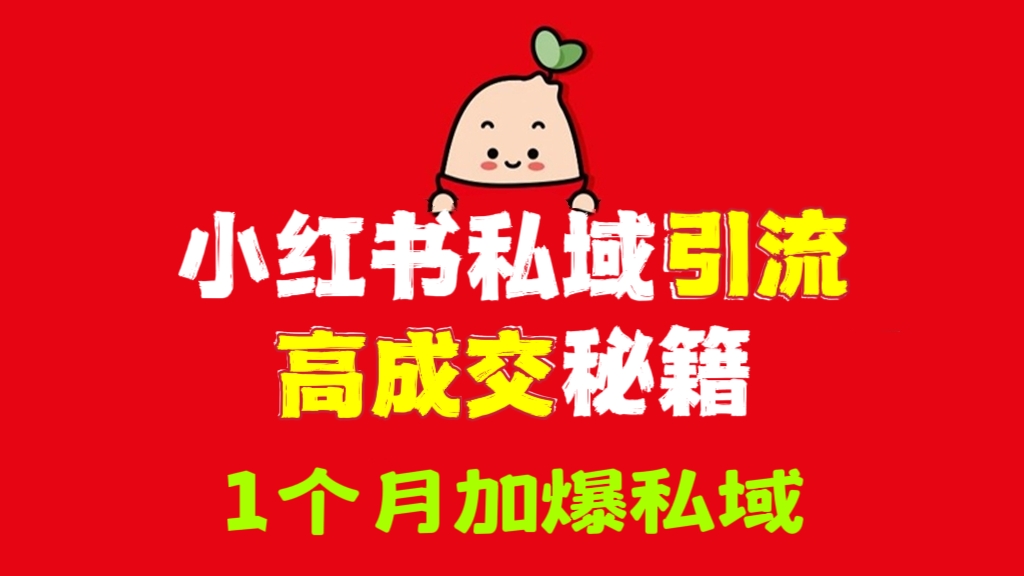 [第546讲]💯1个月加爆私域！小红书私域引流高成交秘籍