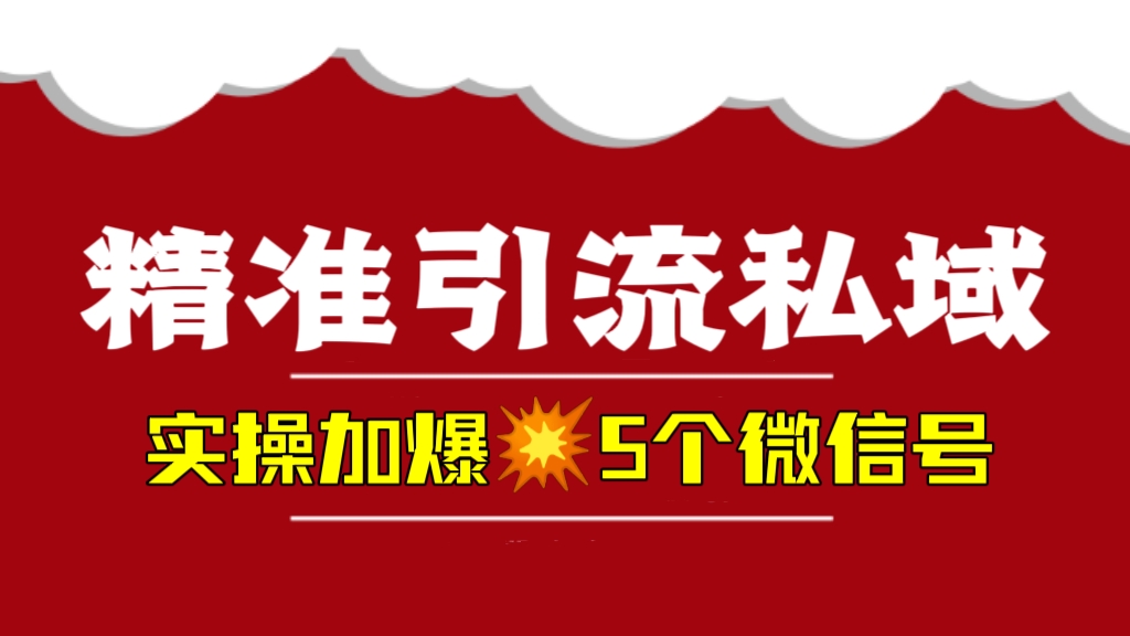 [第628讲] 🏹小红书精准引流私域玩法，实操加爆5个微信号
