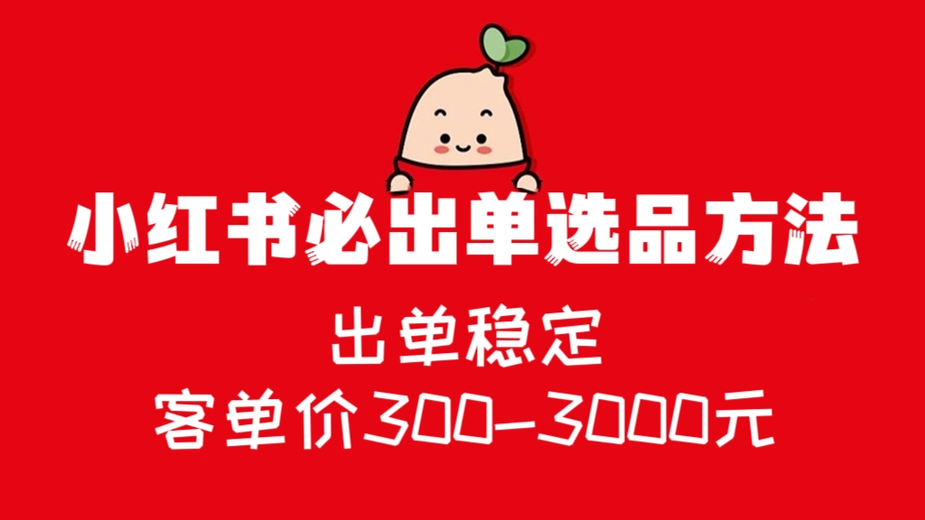 [第656讲]【😍如何挖掘高利润产品】亲测！🤗小红书必出单选品方法，出单稳定，客单价300-3000