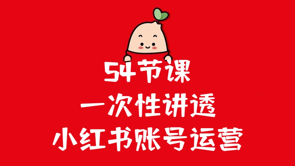 [第732讲]🌈54节课一次性讲透小红书账号运营，(笔记运营、规则、店铺运营等）