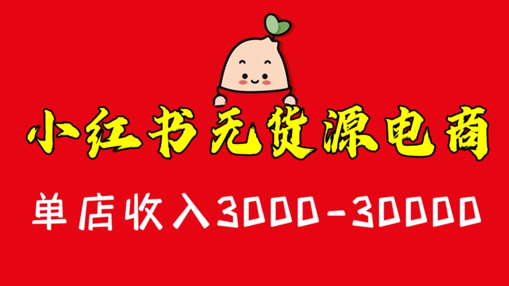 [第813讲]🍓大红利、风口项目！🔥火爆全网的2023小红书无货源电商项目，单店收入3000-30000