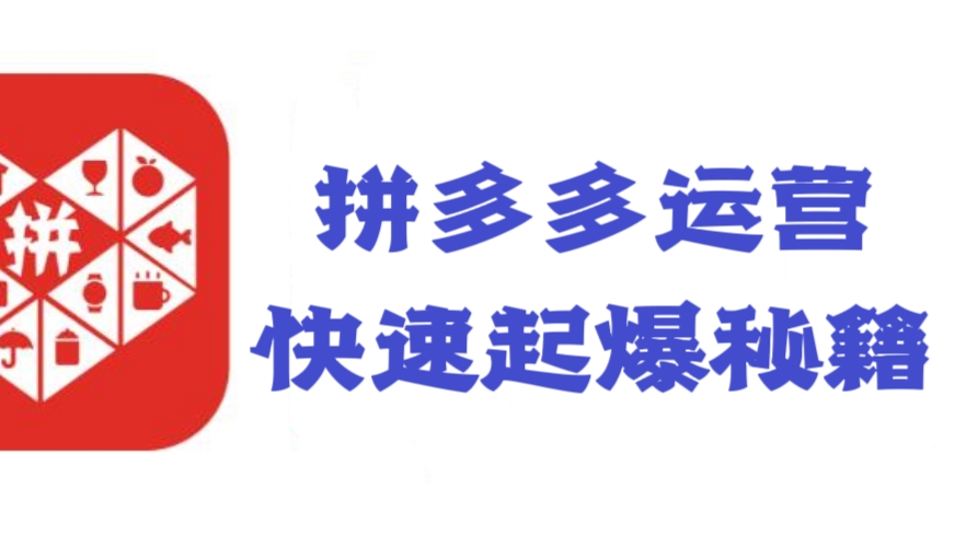 [第814讲]㊙️拼多多运营快速起爆秘籍