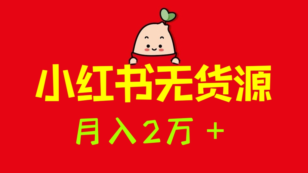 [第820讲]㊙️外面收费3900元的小红书无货源教程，月入2万＋