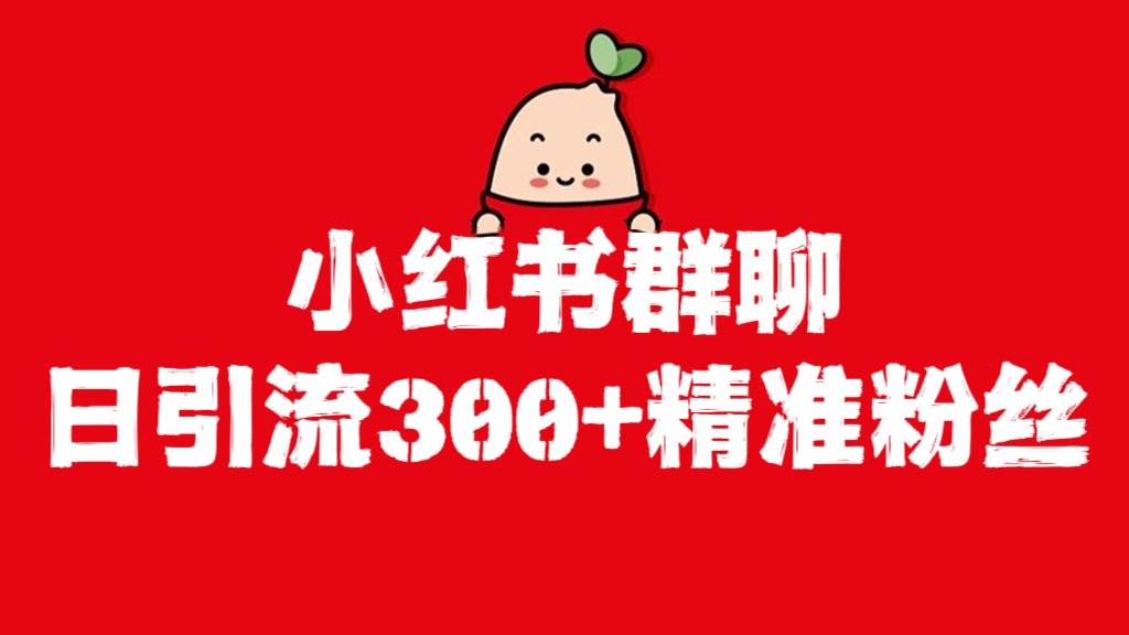 [第978讲]🧲小红书群聊日引流300+精准粉丝