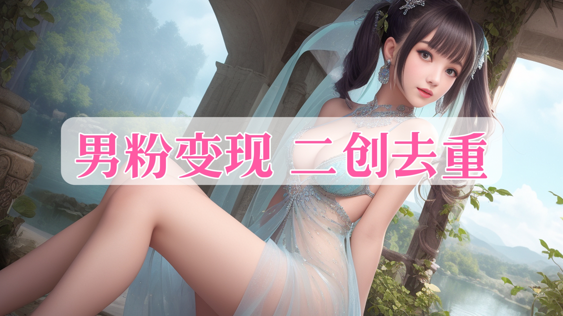 [第1067讲]💋亲测播放过百万，无视人工审查！㊙️某公众号收费99元的文章《男粉变现，二创里的去重》