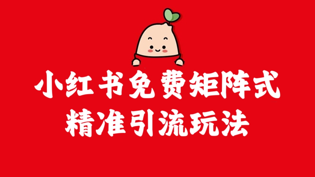 [第1196讲]❤️小红书免费矩阵式精准引流玩法