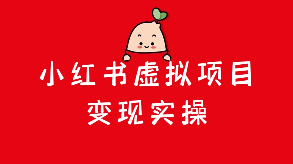 [第1188讲]❤️小红书虚拟项目变现实操