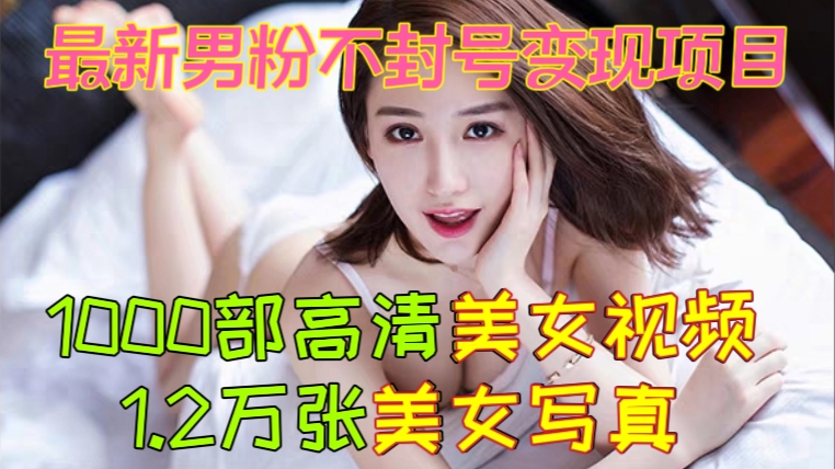 [第2027讲]一天收款1000+元！最新男粉不封号变现项目(送1K部高清美女视频+1.2万张美女写真)