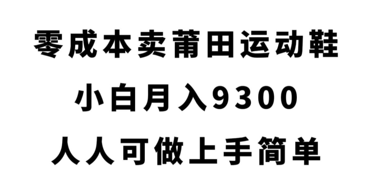 [第2058讲]（60G图片素材+背景音乐）小白月入9300，人人可做！⭕零成本卖莆田运动鞋