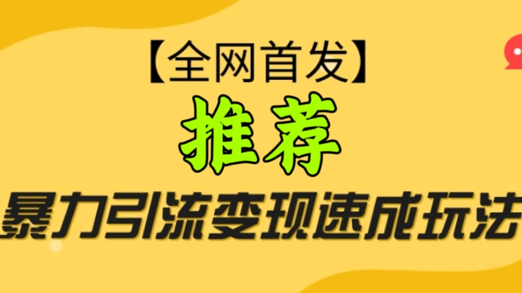 [第2191讲]【全网首发】暴力引流变现速成玩法