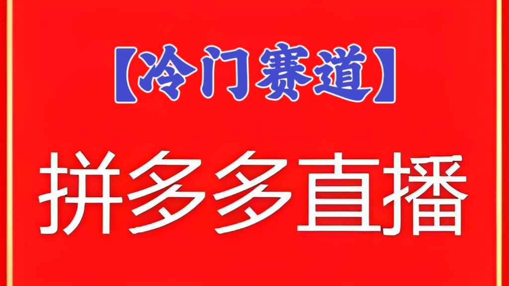 [第2387讲]【冷门赛道】拼多多直播念稿子，日收益2000＋