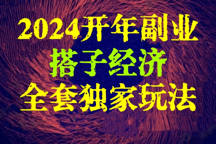 [第2668讲]【推荐❤️2024开年副业】搭子经济全套独家玩法