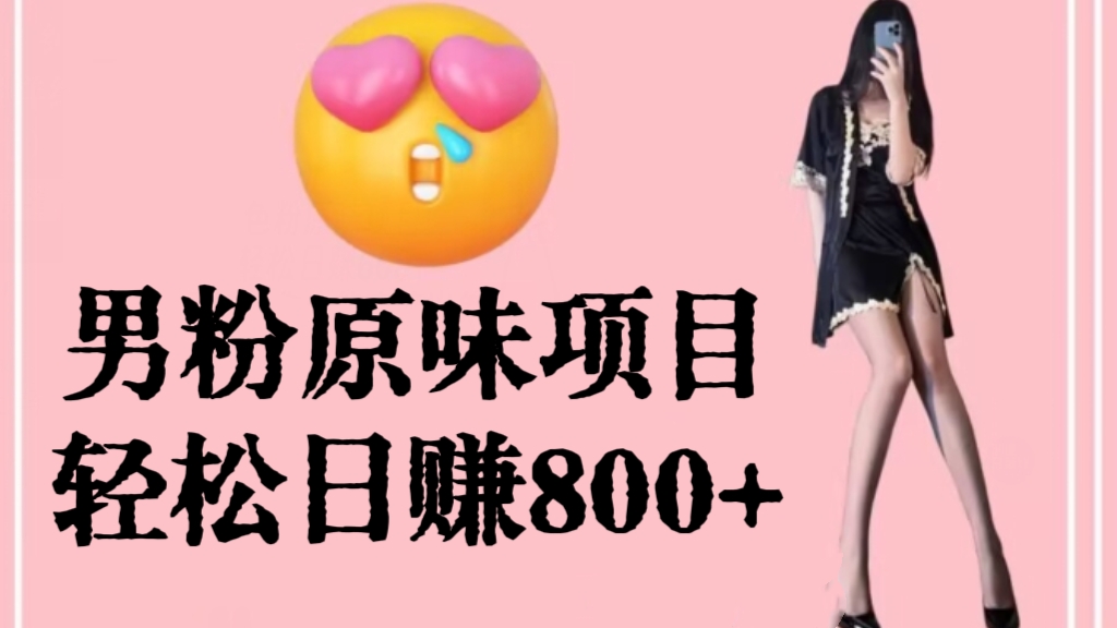 [第2725讲]男粉原味项目，轻松日赚800+