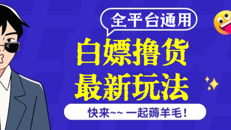 [第2864讲]外面收费2980元的全平台通用白嫖撸货最新玩法