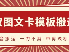 [第2933讲]最新抖音双图文卡模板搬运技术，一刀不剪，突破流量限制