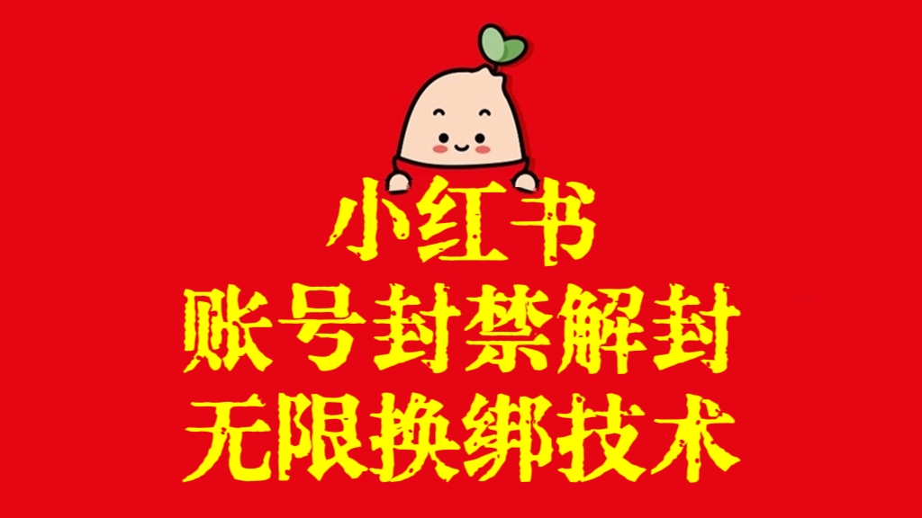 [第2957讲]【新方法、自测】小红书账号封禁/解封无限换绑技术