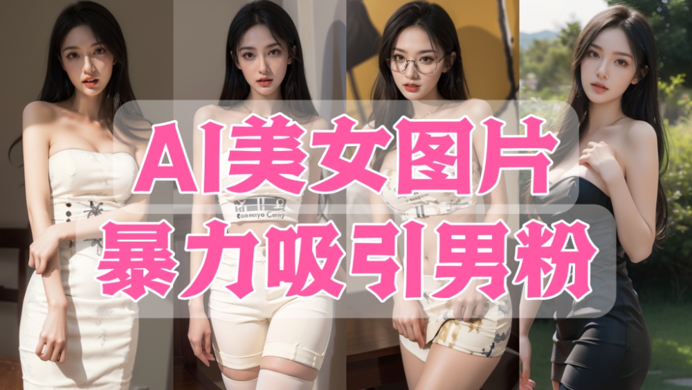 [第3018讲]AI美女图片，暴力吸引男粉，收益轻松突破四位数