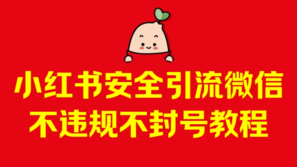 [第3081讲]外面收399元的小红书安全引流微信，不违规不封号教程