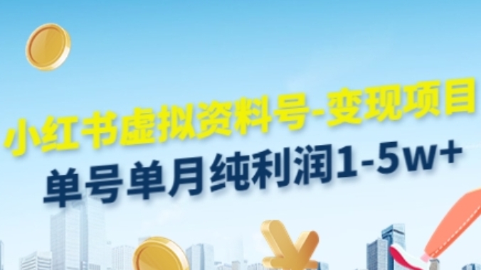 [第3019讲]虚拟资料号变现项目实操玩法，单月单号纯利润1W