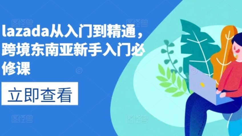 [第3038讲]【东南亚跨境电商必修课】lazada从入门到精通