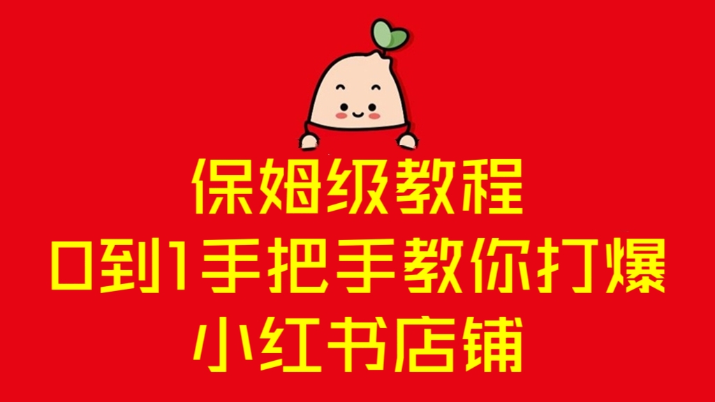 [第3096讲]【小红书电商保姆级教程】0到1手把手教你打爆小红书店铺
