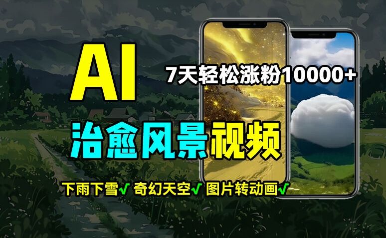 [第3188讲]AI制作治愈风景，7天涨粉过万