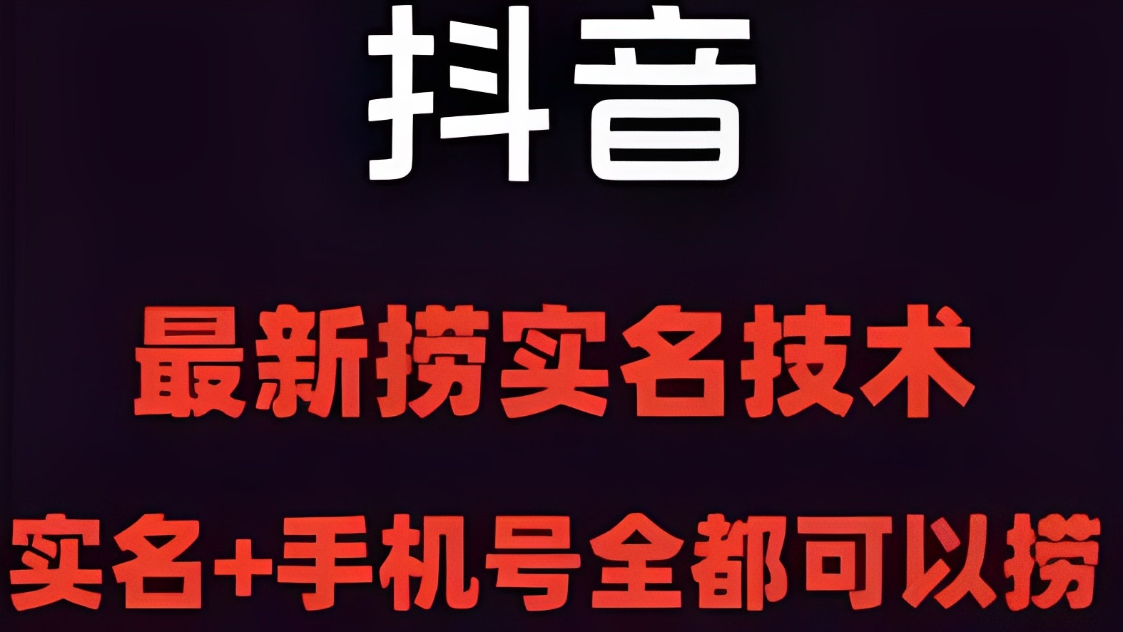[第3245讲]最新抖音捞实名+捞手机号技术，直播封禁100%捞出