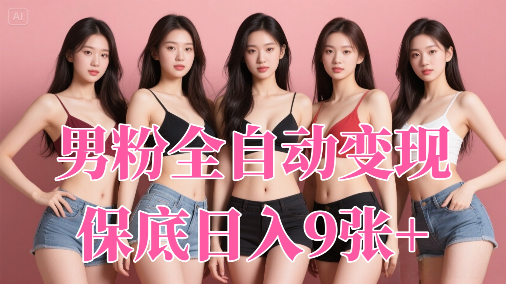[第3374讲]全自动男粉变现，保底日入9张+