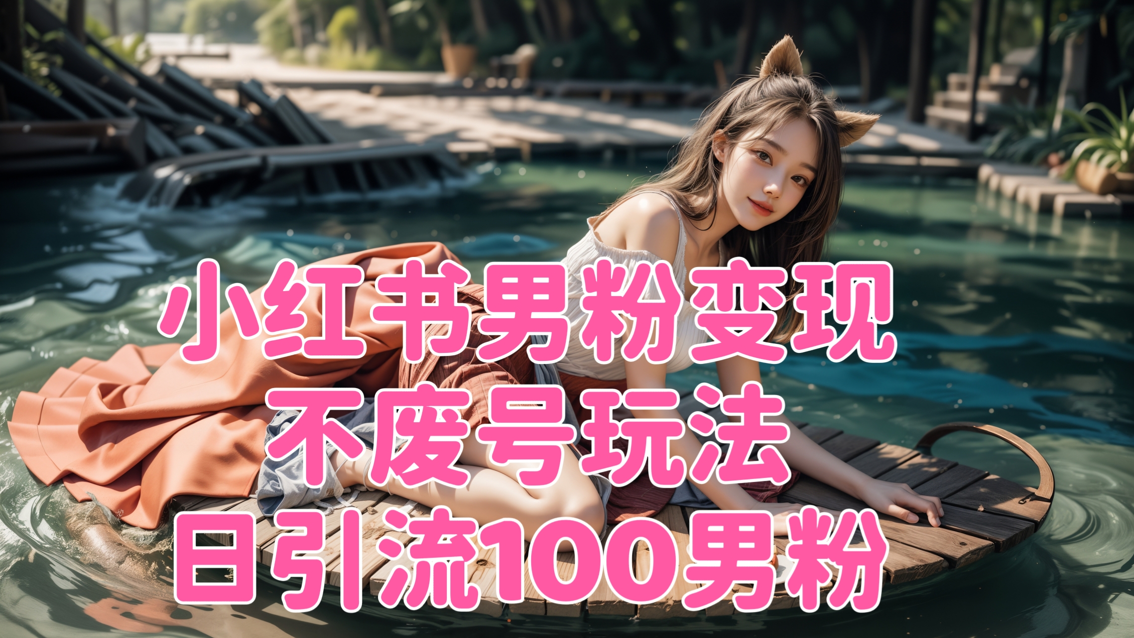 [第3407讲]小红书男粉变现不废号玩法，日引流100男粉