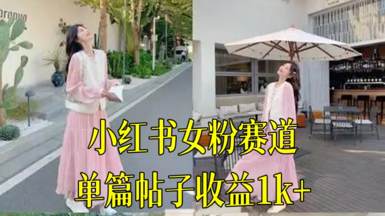 [第3411讲]【特别适合0基础小白】小红书女粉赛道，单篇帖子收益1k+