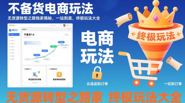 【第3538讲】(独家)不备货电商玩法—日发万单，完美规避无货源处罚