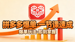 【第3578讲】一节课教你学会拼多多爆单玩法